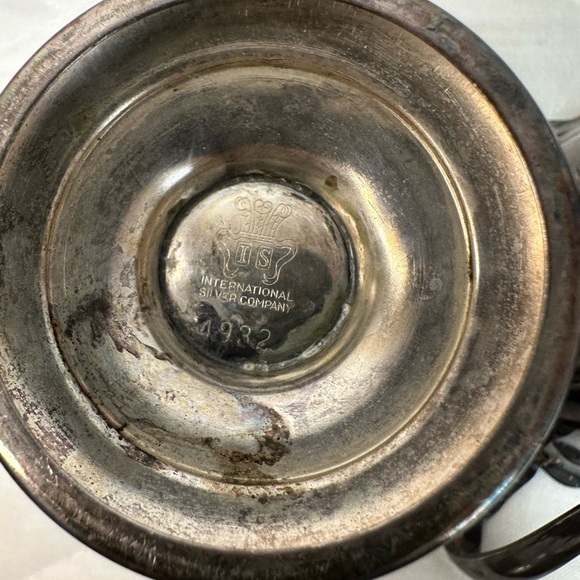 I gave Early American International Company Sugar And Cream Set Silver Plated - Picture 2 of 8